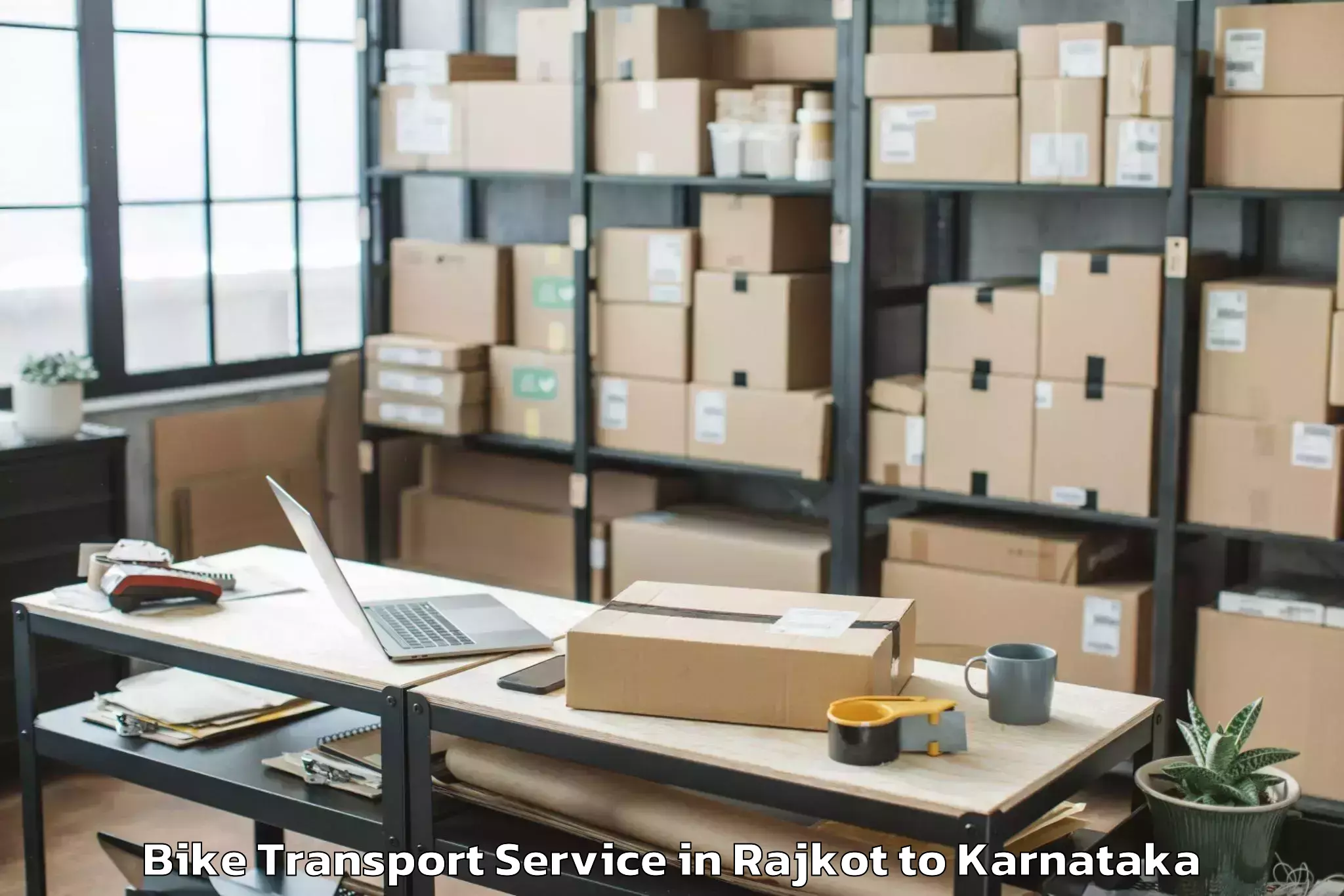 Leading Rajkot to Kudligi Bike Transport Provider